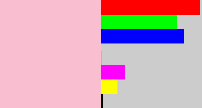 Hex color #f9bfd1 - pastel pink