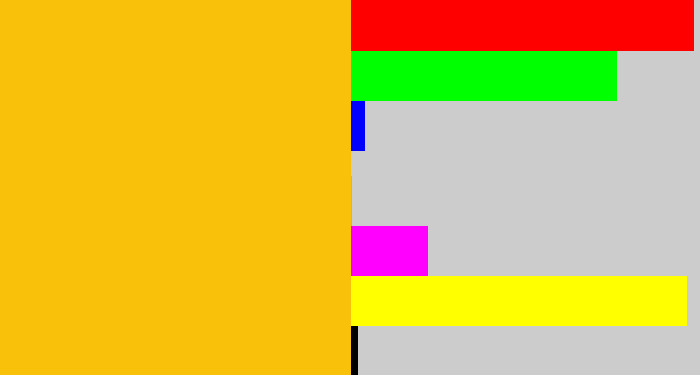 Hex color #f9c109 - goldenrod