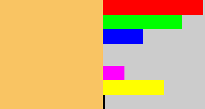 Hex color #f9c463 - light mustard