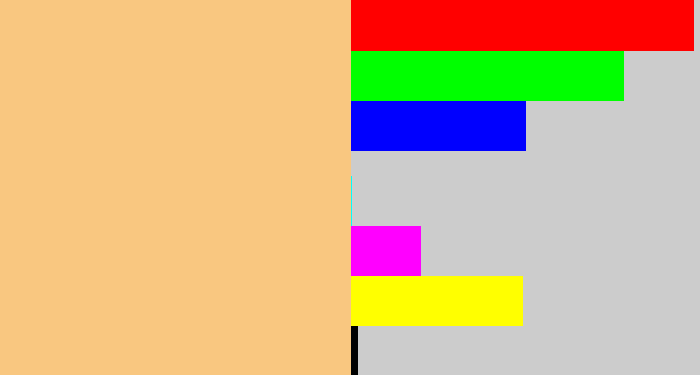 Hex color #f9c780 - sandy