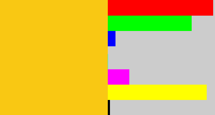 Hex color #f9c813 - golden yellow