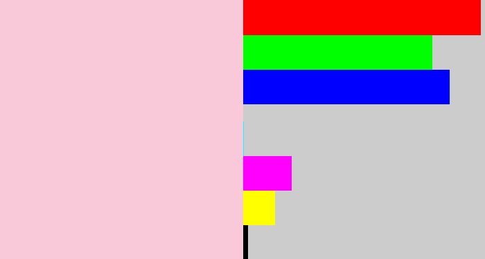 Hex color #f9c8d9 - pale pink