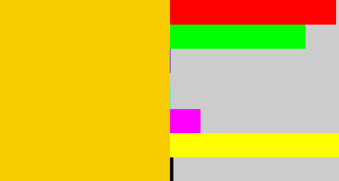 Hex color #f9cb01 - goldenrod