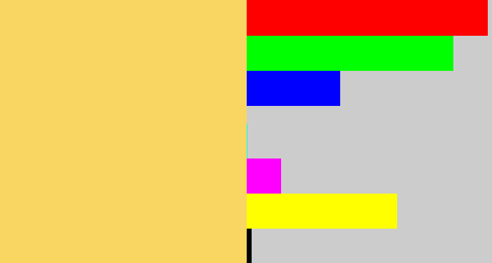 Hex color #f9d662 - light mustard