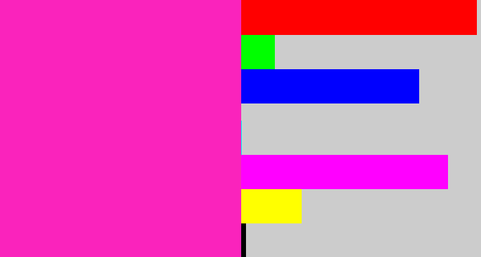 Hex color #fa23bc - hot magenta