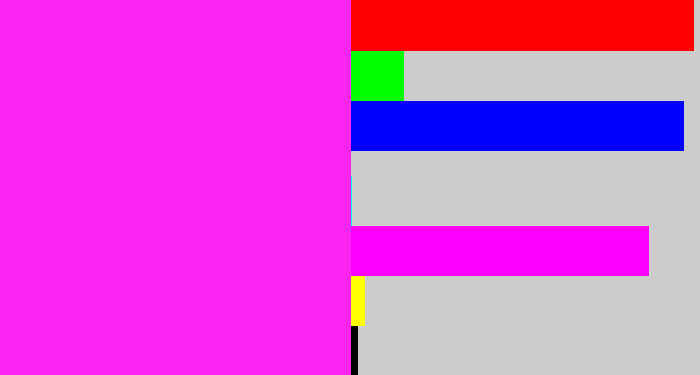 Hex color #fa25f1 - pink/purple