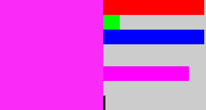 Hex color #fa2af9 - pink/purple