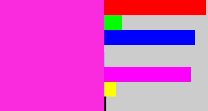 Hex color #fa2bdf - pink/purple