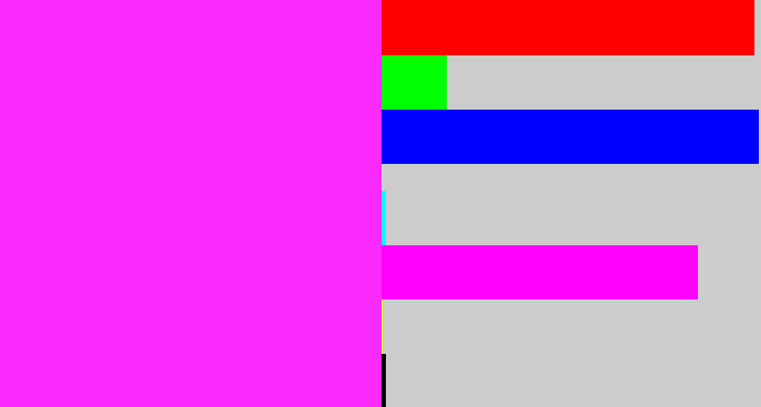 Hex color #fa2bfc - pink/purple