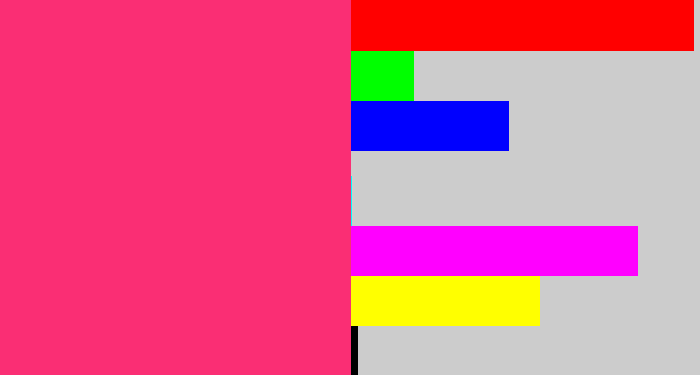 Hex color #fa2e74 - red pink