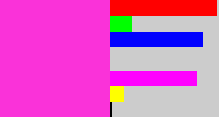 Hex color #fa32d9 - pink/purple