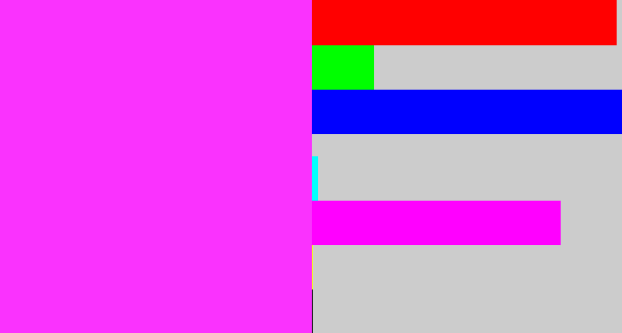 Hex color #fa32fe - pink/purple