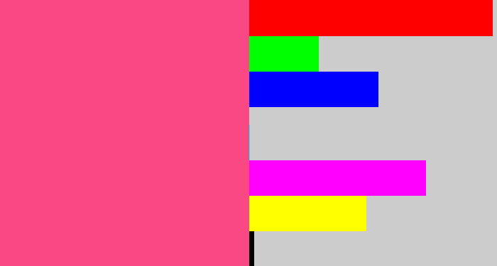 Hex color #fa4884 - warm pink