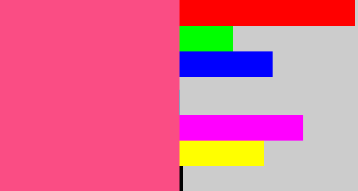 Hex color #fa4d84 - warm pink