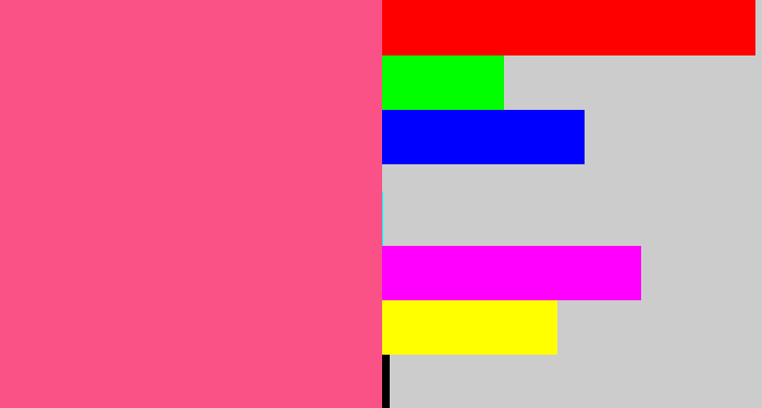 Hex color #fa5186 - warm pink