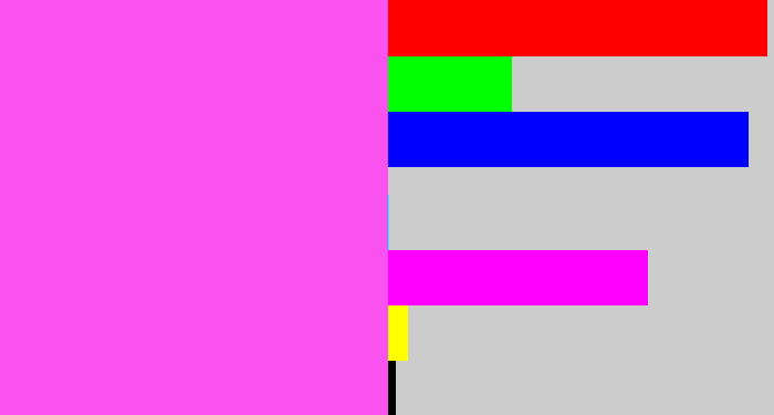 Hex color #fa52ee - light magenta