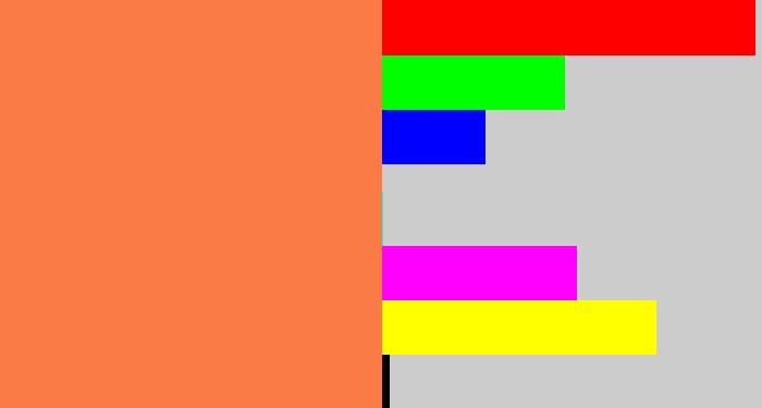Hex color #fa7b46 - orangish