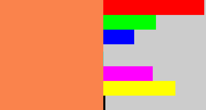 Hex color #fa834c - orangish
