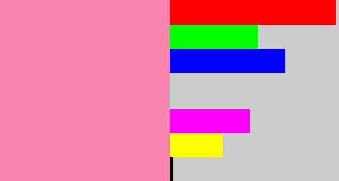 Hex color #fa84ad - pinky