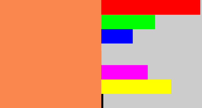 Hex color #fa884e - orangish