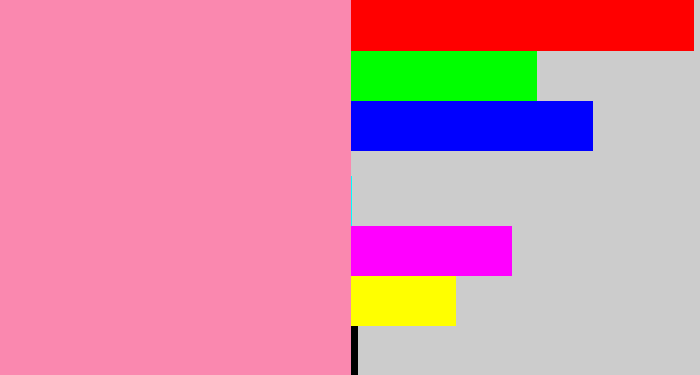 Hex color #fa88af - pinky