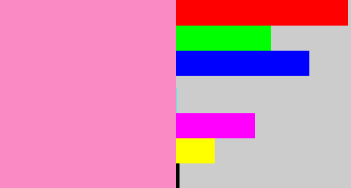 Hex color #fa8ac3 - pink