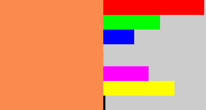 Hex color #fa8b4d - orangeish