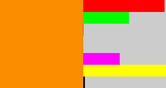 Hex color #fa8c00 - tangerine