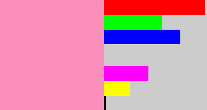 Hex color #fa8fbc - pink