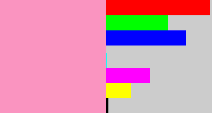 Hex color #fa94c0 - pink