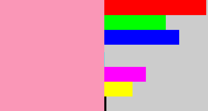 Hex color #fa97b7 - pinky