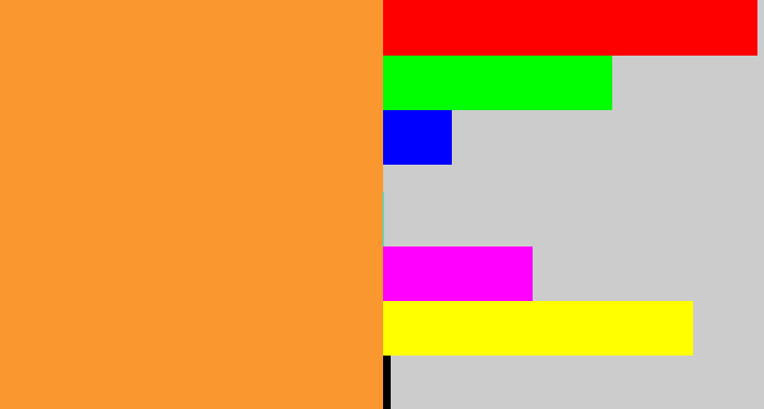 Hex color #fa982f - mango