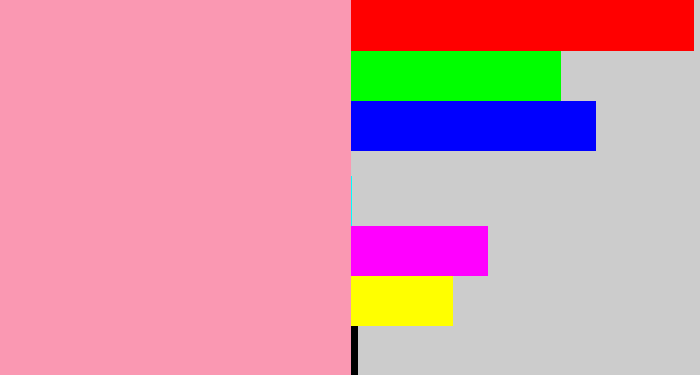 Hex color #fa98b2 - pinky