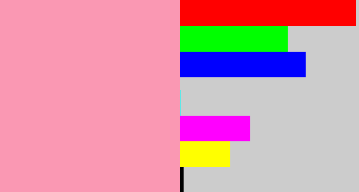 Hex color #fa98b3 - pinky
