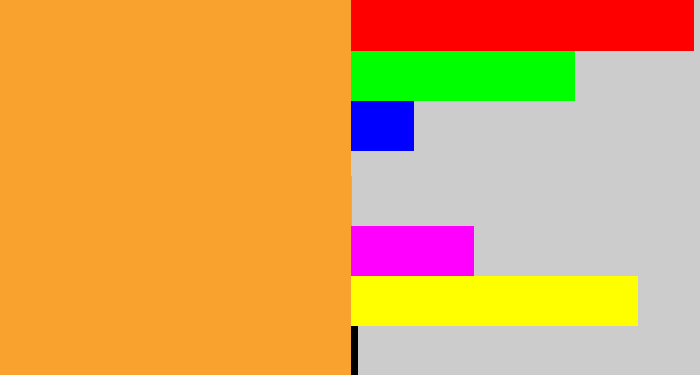 Hex color #faa22e - mango