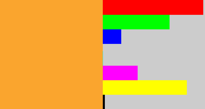 Hex color #faa52e - mango