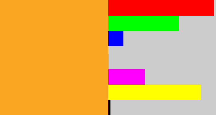 Hex color #faa623 - mango