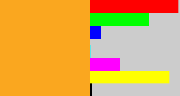 Hex color #faa71f - mango