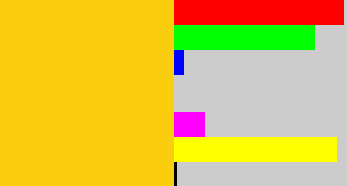 Hex color #face0f - sunflower