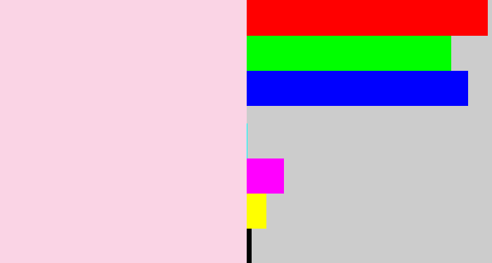Hex color #fad4e5 - light pink