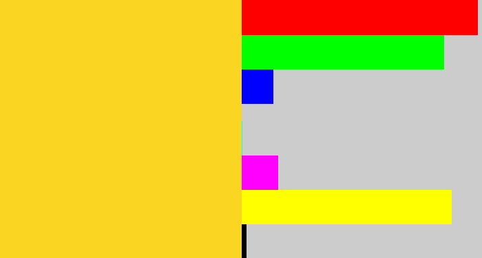 Hex color #fad521 - sun yellow