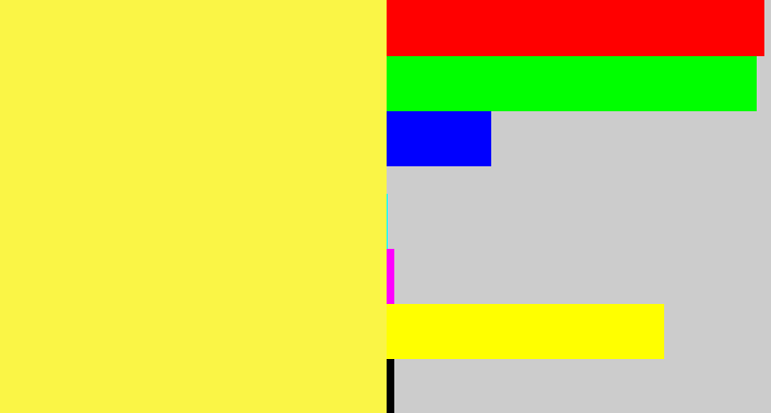 Hex color #faf546 - banana yellow