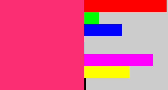 Hex color #fb2e73 - red pink