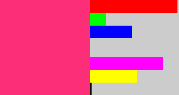 Hex color #fb2e77 - red pink