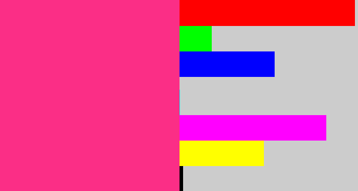 Hex color #fb2e86 - strong pink