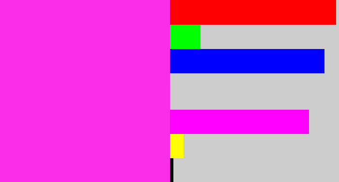 Hex color #fb2ee7 - pink/purple