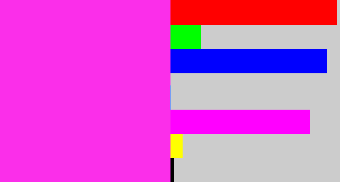 Hex color #fb2eea - pink/purple