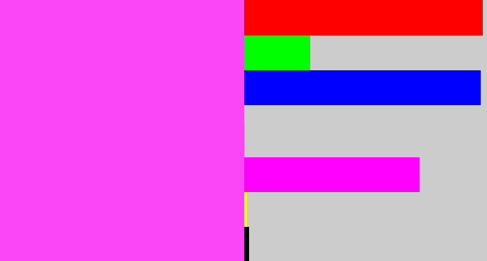 Hex color #fb46f8 - light magenta