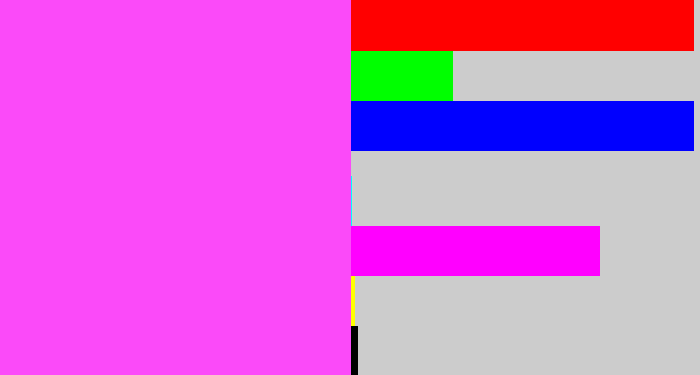 Hex color #fb4af9 - light magenta