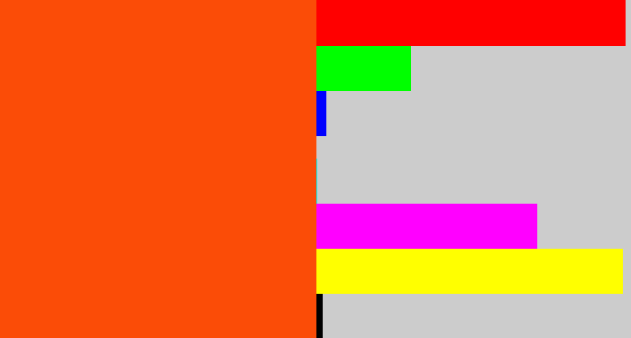 Hex color #fb4c07 - blood orange